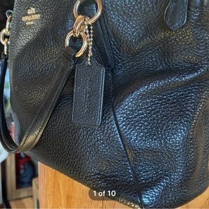 Coach Black Leather Women's Handbag